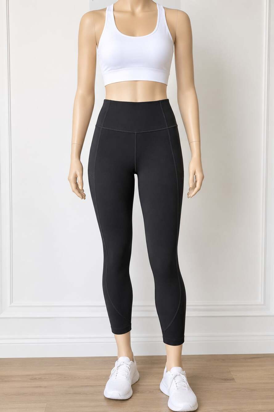Athleta Women’s Black High Rise 7/8 Leggings Size Small 27” Inseam